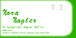 nora nagler business card